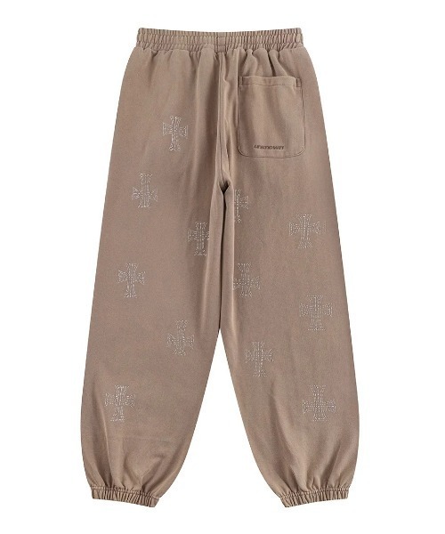 UNKNOWN LONDON(アンノウン・ロンドン)の「A'GEM/9 × .kom 『UNKNOWN LONDON/アンノウン ロンドン』 Outline Cross Rhinestone Sweat Pants/アウトラインクロス ラインストーン スウェットパンツ(スウェットパンツ・メンズ・ブラック/レッド/ベージュ・S/M)」の15枚目の写真