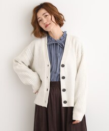 grove（グローブ）の「ケーブルアクセント Vネックカーディガン（カーディガン/ボレロ）」