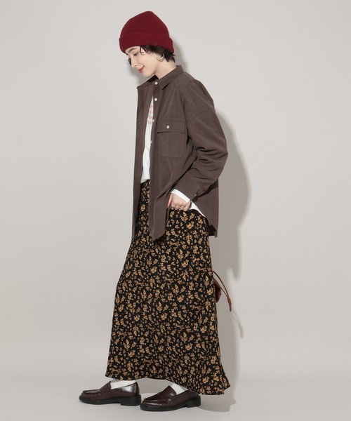 GEORGE'S(ジョージズ)の「フラワープリントスカート(スカート・レディース・ブラック/グリーン・SMALL/MEDIUM)」の5枚目の写真