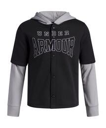 UNDER ARMOUR（アンダーアーマー）の「UAアイコンフリース ボタンダウン フーディー（トレーニング/キッズ）（スウェット）」