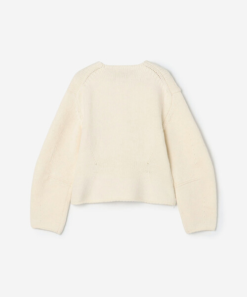 UNFIL（アンフィル）の「UNFIL | メリノウール チャンキーニットカーディガン WOMEN（カーディガン/ボレロ・レディース・パープル系その他/オフホワイト・1）」の8枚目の写真