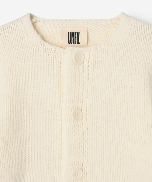 UNFIL（アンフィル）の「UNFIL | メリノウール チャンキーニットカーディガン WOMEN（カーディガン/ボレロ・レディース・パープル系その他/オフホワイト・1）」の9枚目の写真