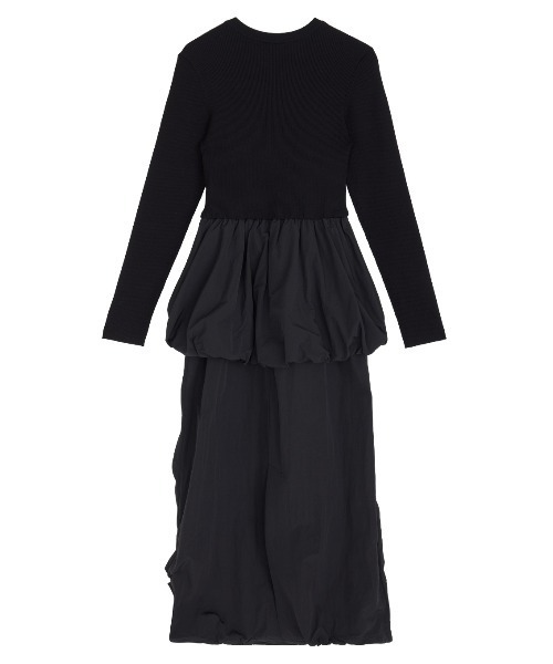 BALLOON DETAIL KNIT DOCKING DRESS（ワンピース）｜Ameri（アメリ）の