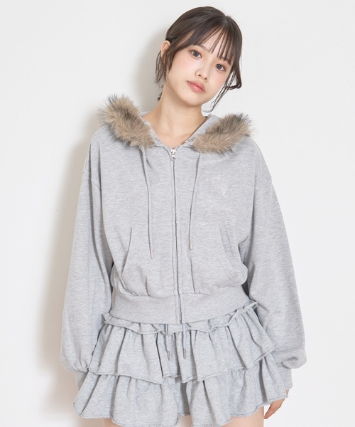 セール】【LTXC】【セット可】ファー2WAYZIPパーカ（パーカー