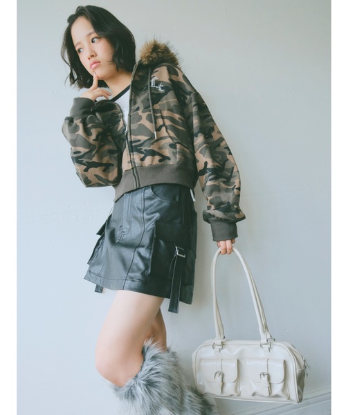 セール】【LTXC】【セット可】ファー2WAYZIPパーカ（パーカー