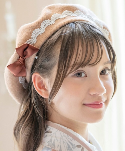 セール】リボンレースベレー帽（ハンチング/ベレー帽）｜Catherine