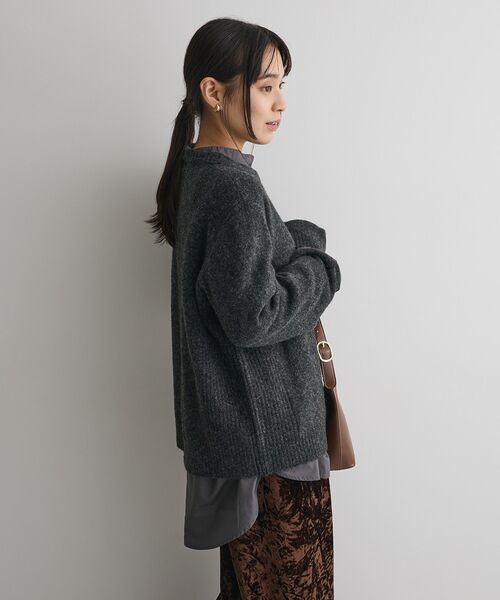 CRAFT STANDARD BOUTIQUE（クラフトスタンダードブティック）の「起毛クルーネックニットプルオーバー＜ハンドウォッシャブル＞◆（ニット/セーター・レディース・ダークグレー/イエロー/ライトブルー/ライトグレー・FREE）」の16枚目の写真