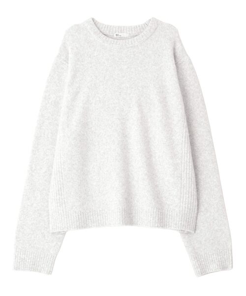 CRAFT STANDARD BOUTIQUE(クラフトスタンダードブティック)の「起毛クルーネックニットプルオーバー<ハンドウォッシャブル>◆(ニット/セーター・レディース・ダークグレー/イエロー/ライトブルー/ライトグレー・FREE)」の7枚目の写真