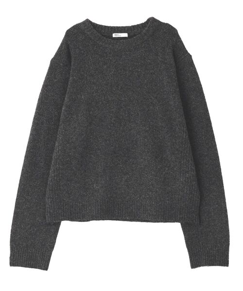 CRAFT STANDARD BOUTIQUE(クラフトスタンダードブティック)の「起毛クルーネックニットプルオーバー<ハンドウォッシャブル>◆(ニット/セーター・レディース・ダークグレー/イエロー/ライトブルー/ライトグレー・FREE)」の8枚目の写真