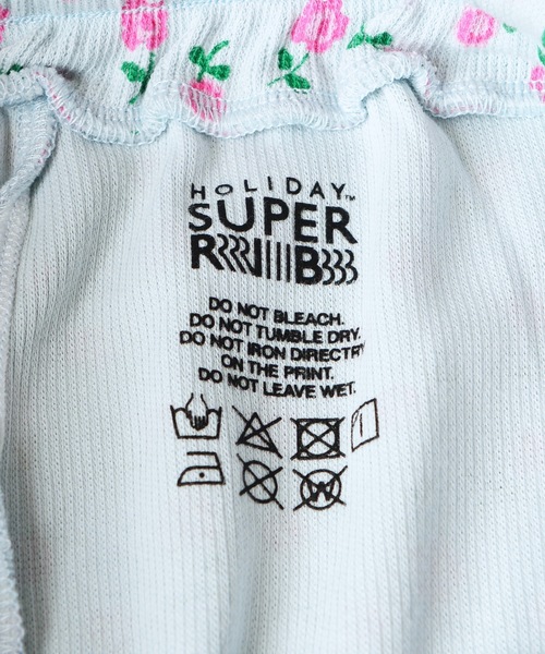 HOLIDAY（ホリデイ）の「SUPER RIB PANTS (FLOWER) スーパーリブパンツ (フラワー)（その他パンツ・レディース・ブルー/チャコールグレー・1/0）」の6枚目の写真