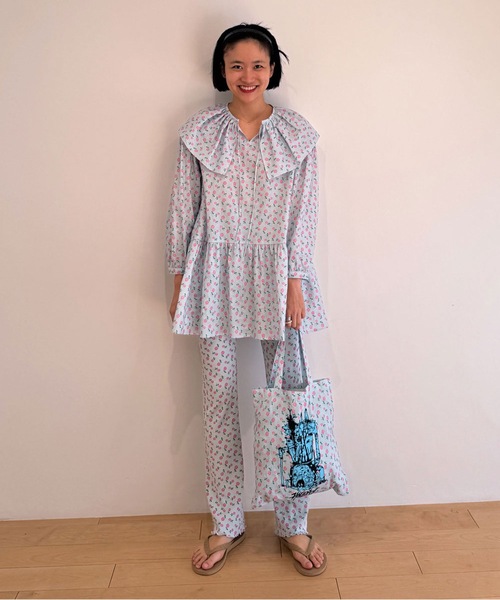 HOLIDAY（ホリデイ）の「SUPER RIB PANTS (FLOWER) スーパーリブパンツ (フラワー)（その他パンツ・レディース・ブルー/チャコールグレー・1/0）」の11枚目の写真