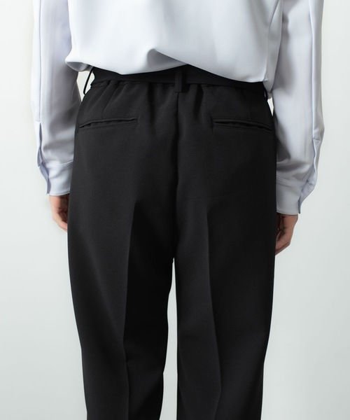 ATTACHMENT（アタッチメント）の「PE ストレッチ ダブルクロス ベルテッド ストレートトラウザーズ / PE STRETCH DOUBLE CLOTH BELTED STRAIGHT TROUSERS（スラックス・メンズ・ダークブラウン/ライトグレー/ブラック・3/2/1）」の15枚目の写真