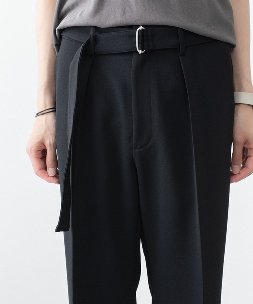 ATTACHMENT（アタッチメント）の「PE ストレッチ ダブルクロス ベルテッド ストレートトラウザーズ / PE STRETCH DOUBLE CLOTH BELTED STRAIGHT TROUSERS（スラックス・メンズ・ダークブラウン/ライトグレー/ブラック・3/2/1）」の16枚目の写真