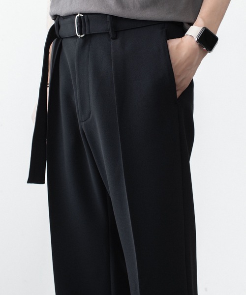 ATTACHMENT（アタッチメント）の「PE ストレッチ ダブルクロス ベルテッド ストレートトラウザーズ / PE STRETCH DOUBLE CLOTH BELTED STRAIGHT TROUSERS（スラックス・メンズ・ダークブラウン/ライトグレー/ブラック・3/2/1）」の17枚目の写真