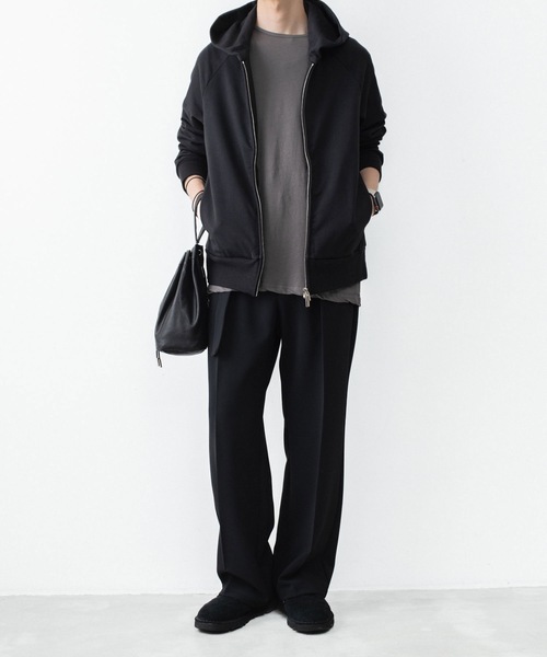 ATTACHMENT（アタッチメント）の「PE ストレッチ ダブルクロス ベルテッド ストレートトラウザーズ / PE STRETCH DOUBLE CLOTH BELTED STRAIGHT TROUSERS（スラックス・メンズ・ダークブラウン/ライトグレー/ブラック・3/2/1）」の19枚目の写真