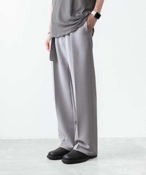 ATTACHMENT（アタッチメント）の「PE ストレッチ ダブルクロス ベルテッド ストレートトラウザーズ / PE STRETCH DOUBLE CLOTH BELTED STRAIGHT TROUSERS（スラックス・メンズ・ダークブラウン/ライトグレー/ブラック・3/2/1）」の21枚目の写真