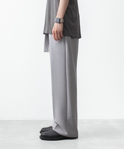 ATTACHMENT（アタッチメント）の「PE ストレッチ ダブルクロス ベルテッド ストレートトラウザーズ / PE STRETCH DOUBLE CLOTH BELTED STRAIGHT TROUSERS（スラックス・メンズ・ダークブラウン/ライトグレー/ブラック・3/2/1）」の22枚目の写真