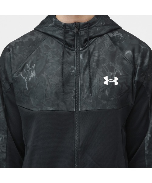 UNDER ARMOUR（アンダーアーマー）の「アンダーアーマー  UAアーマーフリース カモ フルジップ フーディー（ジャージ・メンズ・カーキ/ブラック・S/M/L/LL/3L）」の6枚目の写真