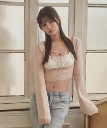 *M DOLLY original* front ribbon Serafina knit tops/フロントリボンセラフィナニットトップス
