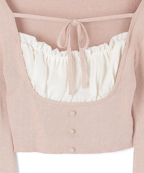 M DOLLY（エムドリー）の「*M DOLLY original* front ribbon Serafina knit tops/フロントリボンセラフィナニットトップス（ニット/セーター・レディース・ブラック/ベージュ・FREE）」の18枚目の写真