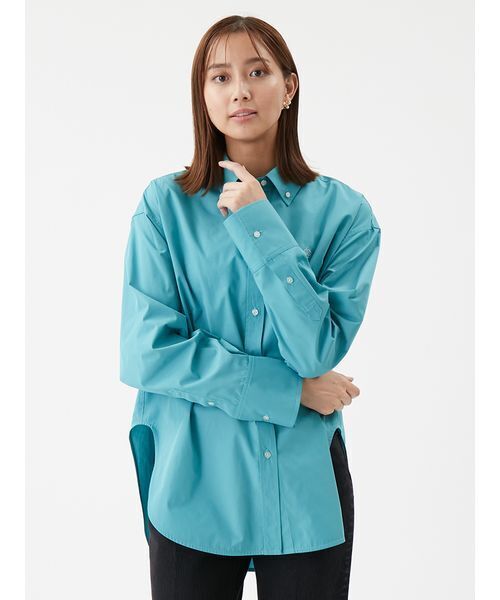 Mila Owen（ミラオーウェン）の「キャンペーンシャツ（シャツ/ブラウス・レディース・ホワイト/ブラウン/ラベンダー/ターコイズブルー/ブルー・F）」の4枚目の写真