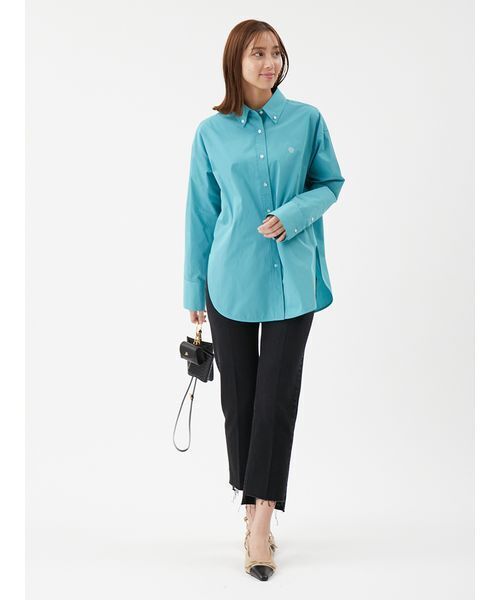 Mila Owen（ミラオーウェン）の「キャンペーンシャツ（シャツ/ブラウス・レディース・ホワイト/ブラウン/ラベンダー/ターコイズブルー/ブルー・F）」の7枚目の写真