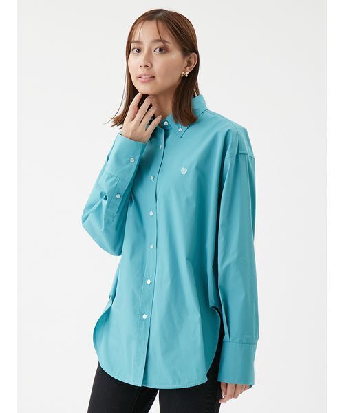 Mila Owen（ミラオーウェン）の「キャンペーンシャツ（シャツ/ブラウス・レディース・ホワイト/ブラウン/ラベンダー/ターコイズブルー/ブルー・F）」の8枚目の写真