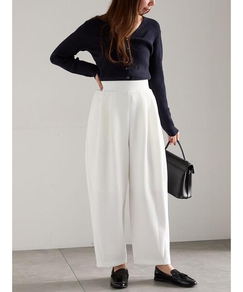 Te chichi（テチチ）の「ウェーブメタル釦Vネックリブカーディガン（カーディガン/ボレロ・レディース・レッド/ブロンズ/ネイビー/シルバー・F）」の15枚目の写真