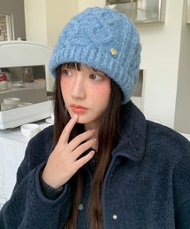 leune（ルネ）の「ハートプレート付きニットビーニー（ニットキャップ/ビーニー）」