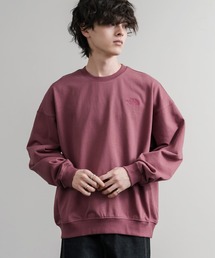 日本未展開モデル THE NORTH FACE ザ・ノースフェイス WHITE LABEL ホワイトレーベル TNF GO-TO SWEATSHIRTS ワンポイントロゴ刺繍クルーネック長袖スウェットトレーナー