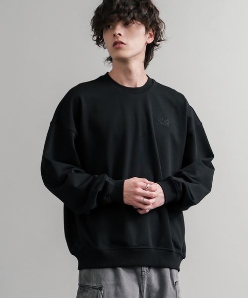 THE NORTH FACE(ザノースフェイス)の「日本未展開モデル THE NORTH FACE ザ・ノースフェイス WHITE LABEL ホワイトレーベル TNF GO-TO SWEATSHIRTS ワンポイントロゴ刺繍クルーネック長袖スウェットトレーナー(スウェット・メンズ・ブラック/ダークグレー/ローズ/グレー・M/L/XL/XXL/S)」の7枚目の写真