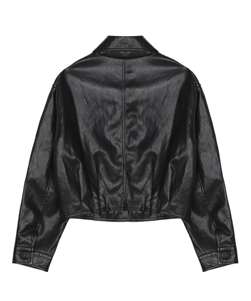 NICK&NICOLE(ニックアンドニコール)の「CUTING LINE LEATHER JACKET_BLACK(ライダースジャケット・レディース・その他・FREE)」の5枚目の写真