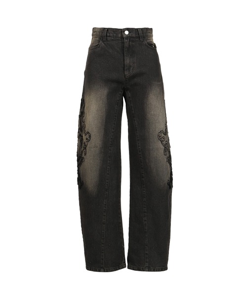 VIVAMUS(ヴィヴァムス)の「DENIM LACE PANTS(その他パンツ・レディース・ブルー/ブラック・3/2/1)」の3枚目の写真