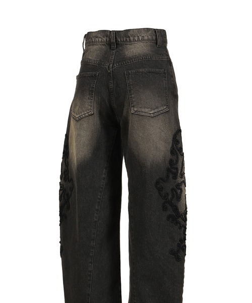 VIVAMUS(ヴィヴァムス)の「DENIM LACE PANTS(その他パンツ・レディース・ブルー/ブラック・3/2/1)」の6枚目の写真