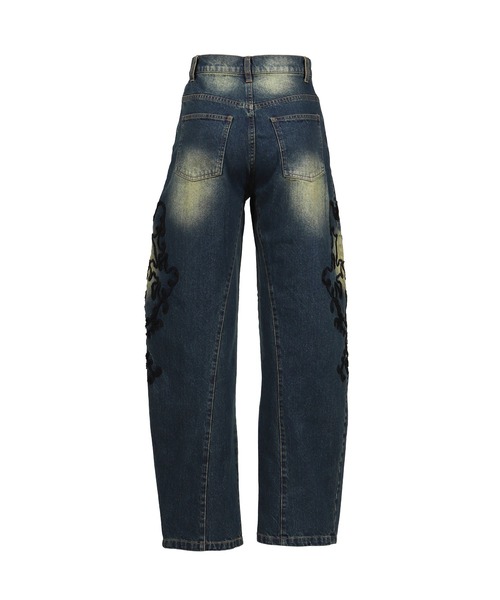 VIVAMUS(ヴィヴァムス)の「DENIM LACE PANTS(その他パンツ・レディース・ブルー/ブラック・3/2/1)」の7枚目の写真