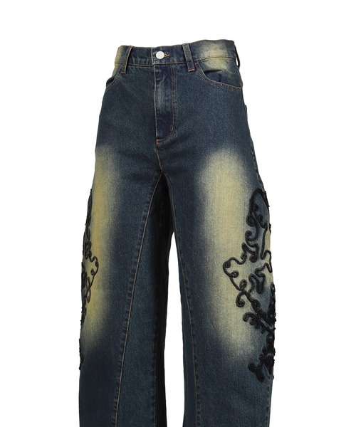 VIVAMUS(ヴィヴァムス)の「DENIM LACE PANTS(その他パンツ・レディース・ブルー/ブラック・3/2/1)」の9枚目の写真
