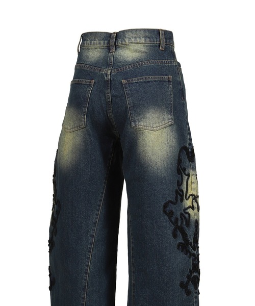 VIVAMUS(ヴィヴァムス)の「DENIM LACE PANTS(その他パンツ・レディース・ブルー/ブラック・3/2/1)」の10枚目の写真