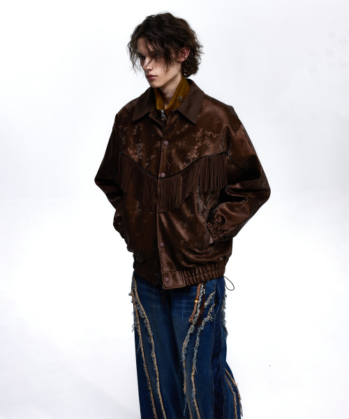 RSSC（アールエスエスシー）の「SUEDE FRINGE LEATHER JUMPER - BROWN（ライダースジャケット・レディース・ブラウン・1/2/0）」の4枚目の写真