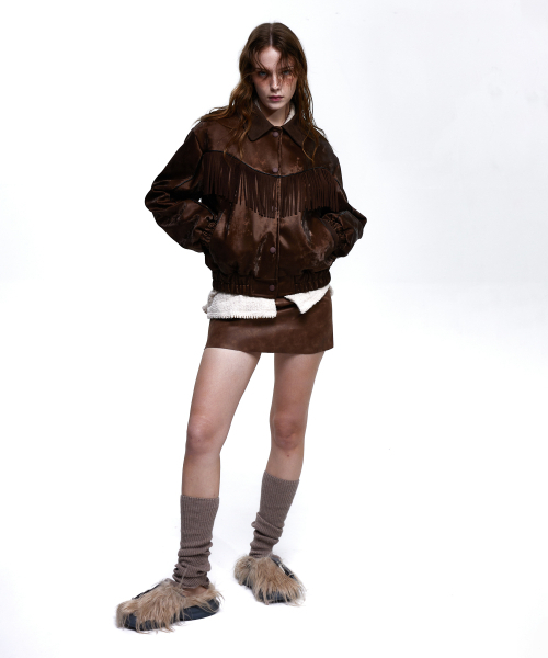 RSSC（アールエスエスシー）の「SUEDE FRINGE LEATHER JUMPER - BROWN（ライダースジャケット・レディース・ブラウン・1/2/0）」の8枚目の写真