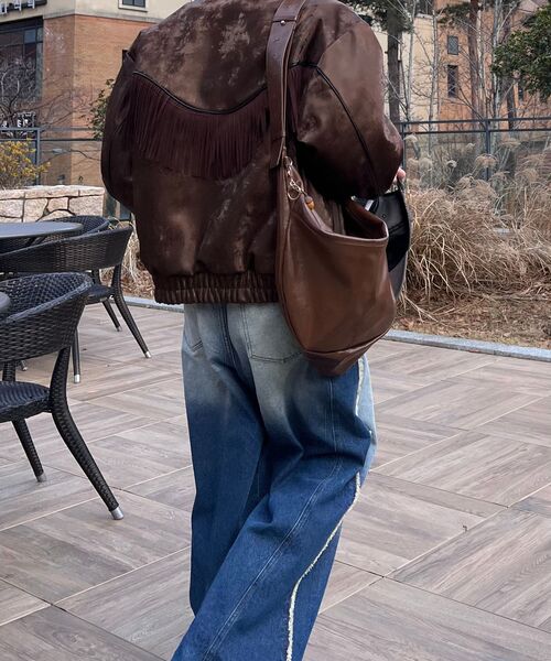 RSSC（アールエスエスシー）の「SUEDE FRINGE LEATHER JUMPER - BROWN（ライダースジャケット・レディース・ブラウン・1/2/0）」の17枚目の写真