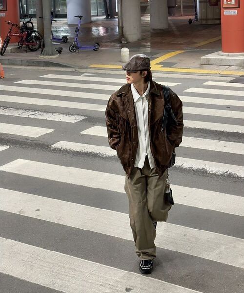 RSSC（アールエスエスシー）の「SUEDE FRINGE LEATHER JUMPER - BROWN（ライダースジャケット・レディース・ブラウン・1/2/0）」の11枚目の写真