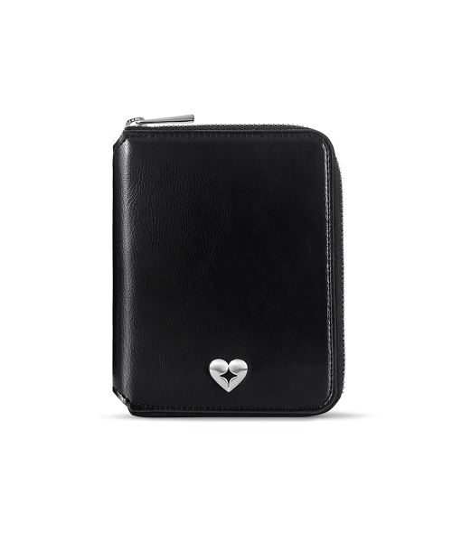 HEARTY ZIPPER MULTI WALLET - BLACK（札入れ/マネークリップ