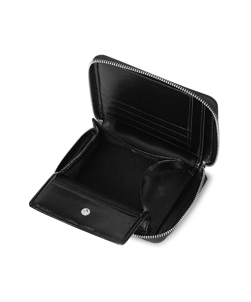 HEARTY ZIPPER MULTI WALLET - BLACK（札入れ/マネークリップ