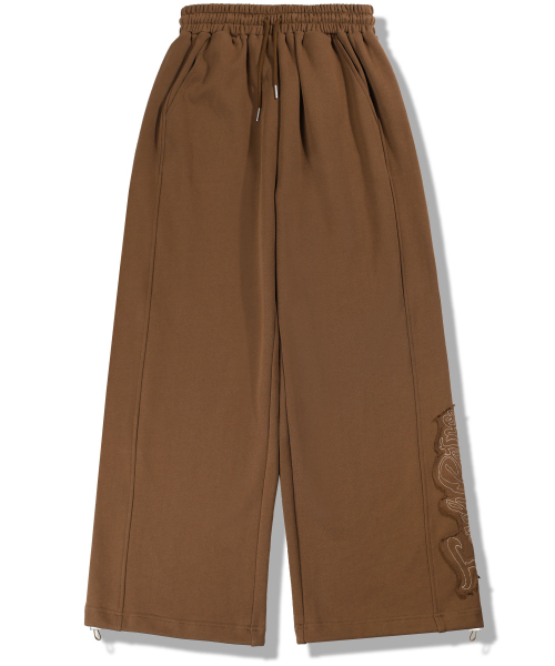 GUBIN(グビン)の「アプリケポイントスウェットパンツ - ブラウン(スウェットパンツ・レディース・その他・MEDIUM/LARGE)」の1枚目の写真