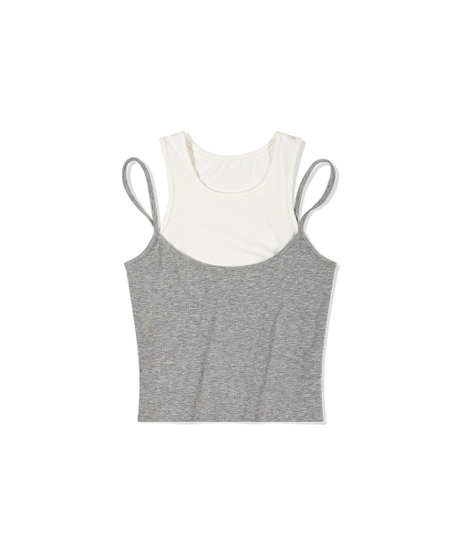 MOAA（モア）の「レイヤードスリーブリス (メランジェグレー)（Tシャツ/カットソー・レディース・その他・SMALL/MEDIUM）」の2枚目の写真