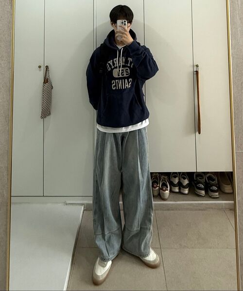 OUTSTANDING（アウトスタンディング）の「V.S.C HOOD SWEAT(MARYS)_NAVY（パーカー・レディース・その他・MEDIUM/LARGE/SMALL）」の10枚目の写真