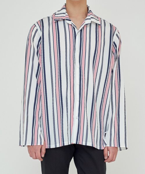 TRIP LE SENS(トリップ ル センス)の「TLS STRIPE SHIRTS 1925 PINK(シャツ/ブラウス・レディース・その他・MEDIUM)」の1枚目の写真