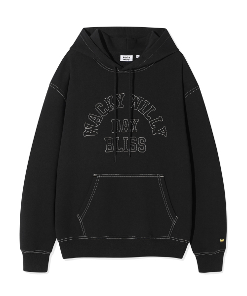 Wacky WiLLy(ワッキーウィリー)の「タイポグラフィックステッチフードスウェットブラック(パーカー・レディース・その他・SMALL/MEDIUM/LARGE/X-LARGE)」の2枚目の写真