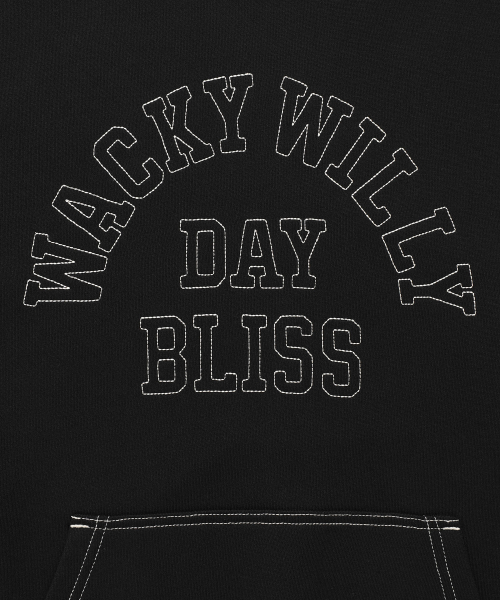 Wacky WiLLy(ワッキーウィリー)の「タイポグラフィックステッチフードスウェットブラック(パーカー・レディース・その他・SMALL/MEDIUM/LARGE/X-LARGE)」の5枚目の写真