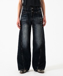Camphor wood | CRUSH FADE SIDE SEEM BOOTS CUT JEANS / クラッシュフェードサイドシームブーツカットデニム(デニムパンツ)